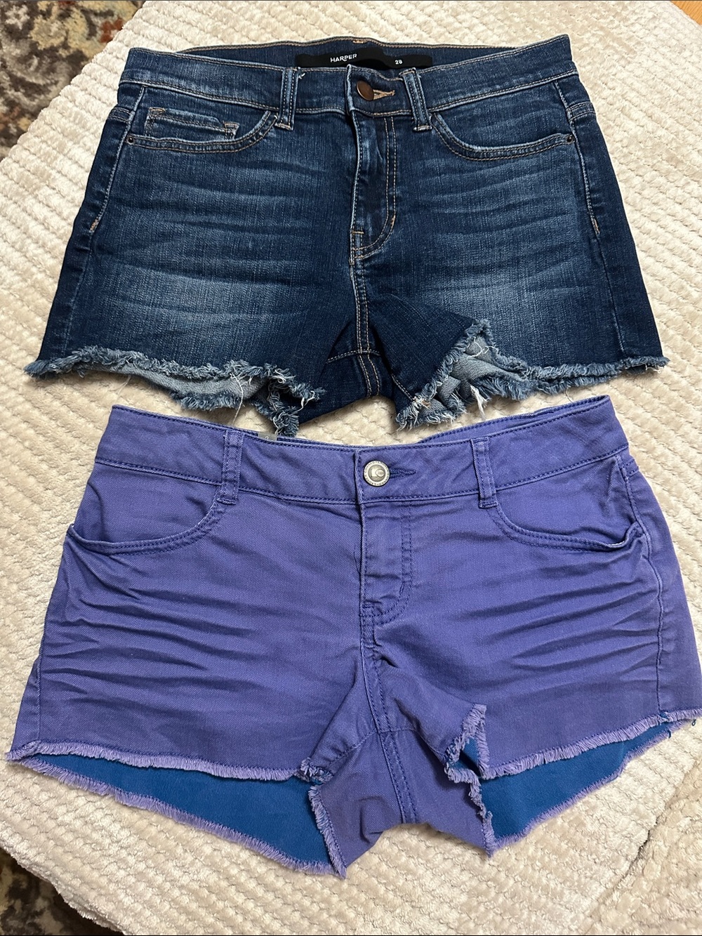 Double Denim Deal! Harper & Lauren Conrad GREAT DEAL!! Frayed hem festival ready